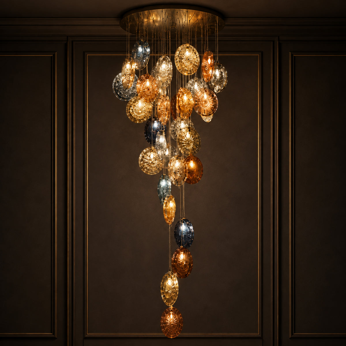 Albus Glass Disc Chandelier