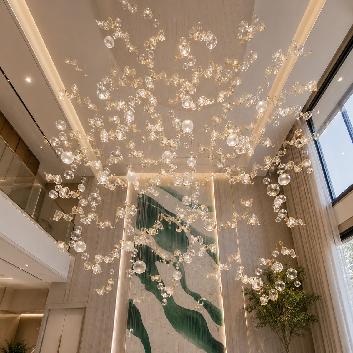 Aurelia Floating Glass Chandelier