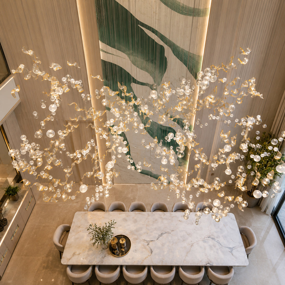 Aurelia Floating Glass Chandelier