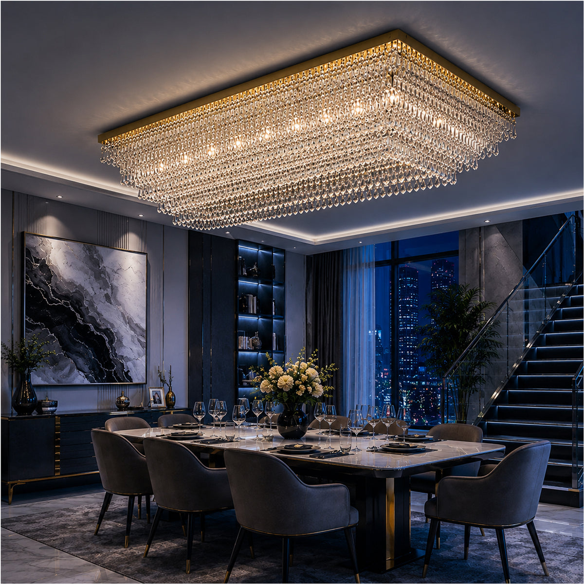 Calix crystal chandelier